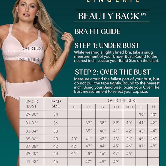 🩷🩷Vanity Fair Beauty Back Full Figure Bra Style#71380 Lace 36C NWOT - Picture 5 of 6